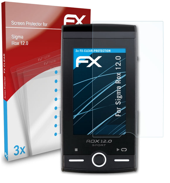 atFoliX FX-Clear Schutzfolie für Sigma Rox 12.0