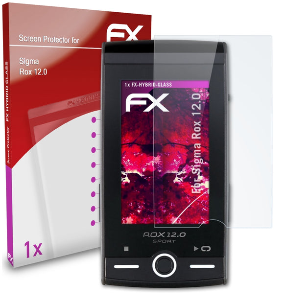atFoliX FX-Hybrid-Glass Panzerglasfolie für Sigma Rox 12.0