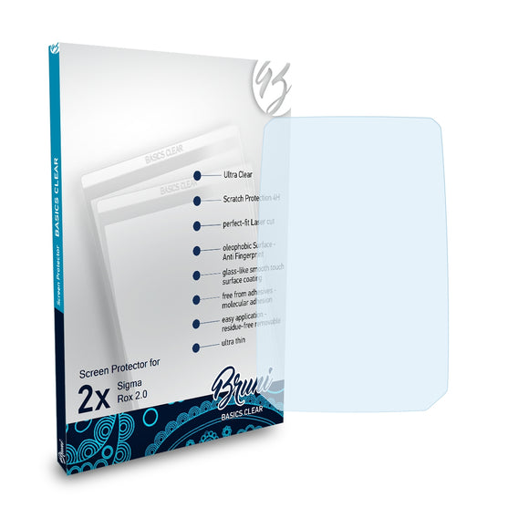 Bruni Basics-Clear Displayschutzfolie für Sigma Rox 2.0