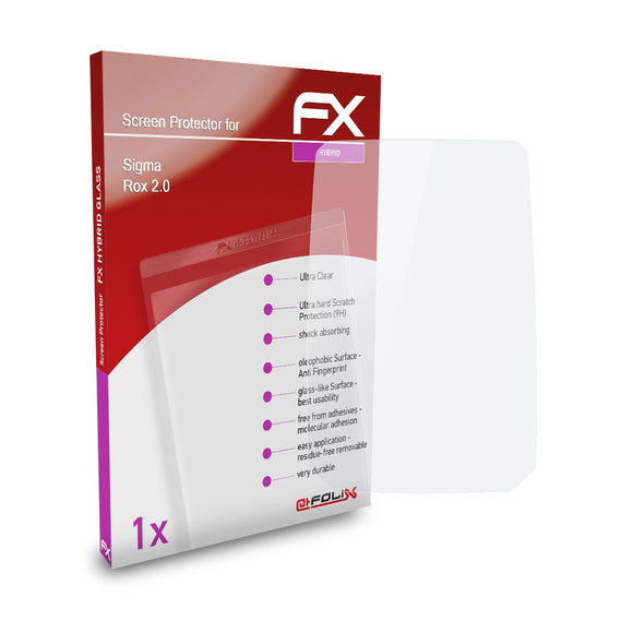 atFoliX FX-Hybrid-Glass Panzerglasfolie für Sigma Rox 2.0
