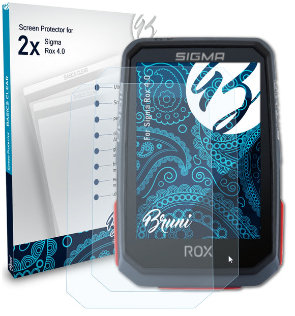 Bruni Basics-Clear Displayschutzfolie für Sigma Rox 4.0