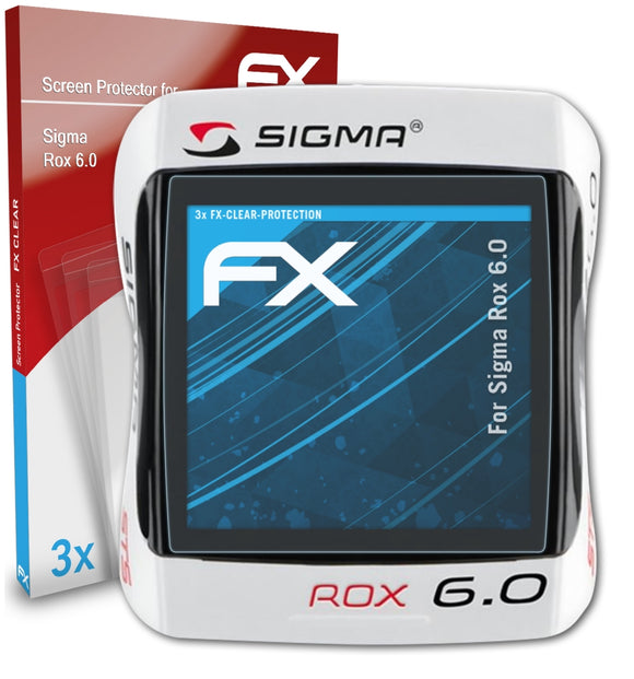 atFoliX FX-Clear Schutzfolie für Sigma Rox 6.0