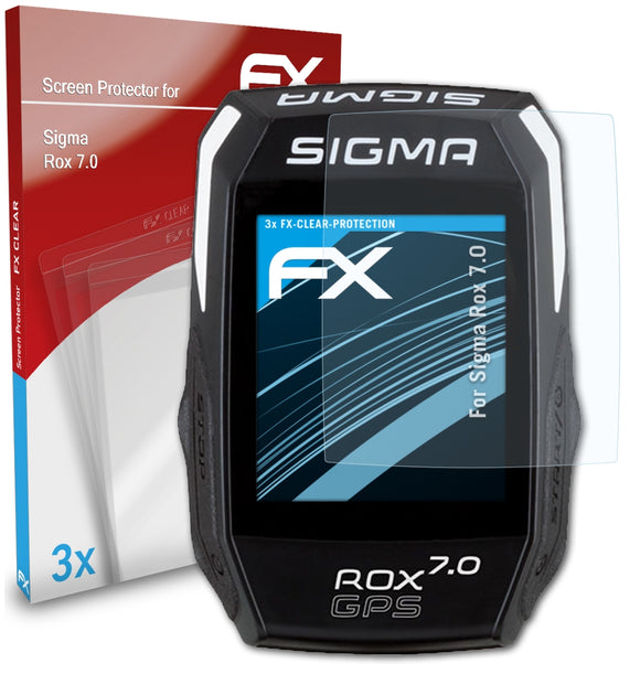 atFoliX FX-Clear Schutzfolie für Sigma Rox 7.0