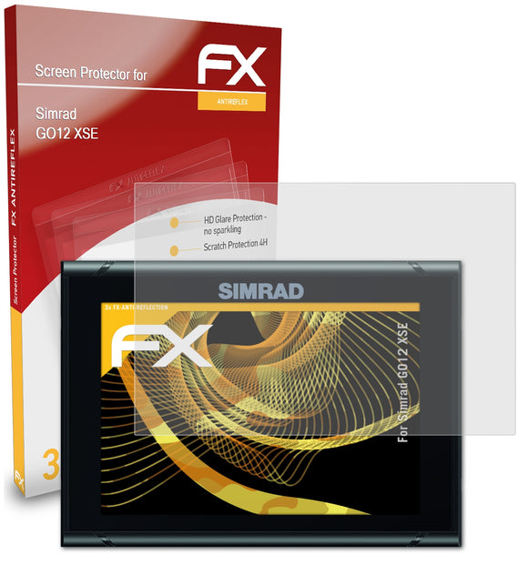 atFoliX FX-Antireflex Displayschutzfolie für Simrad GO12 XSE