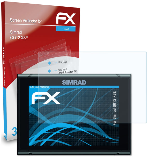 atFoliX FX-Clear Schutzfolie für Simrad GO12 XSE