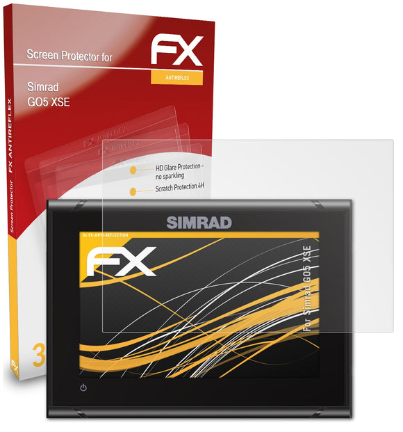 atFoliX FX-Antireflex Displayschutzfolie für Simrad GO5 XSE