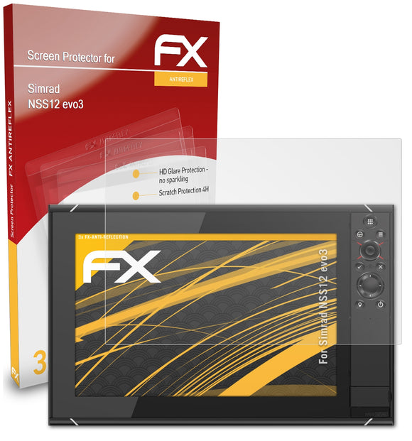 atFoliX FX-Antireflex Displayschutzfolie für Simrad NSS12 evo3