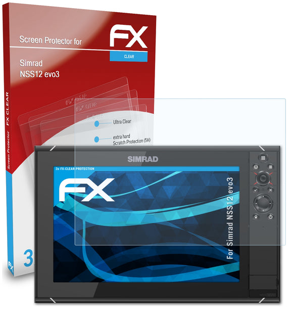 atFoliX FX-Clear Schutzfolie für Simrad NSS12 evo3
