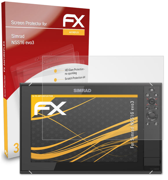 atFoliX FX-Antireflex Displayschutzfolie für Simrad NSS16 evo3