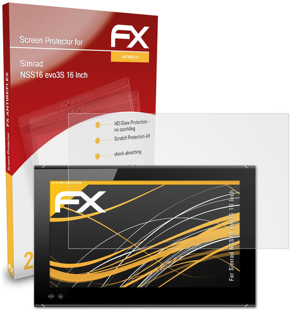atFoliX FX-Antireflex Displayschutzfolie für Simrad NSS16 evo3S (16 Inch)