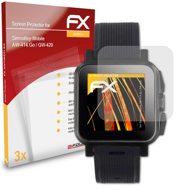 atFoliX FX-Antireflex Displayschutzfolie für Simvalley-Mobile AW-414.Go / GW-420
