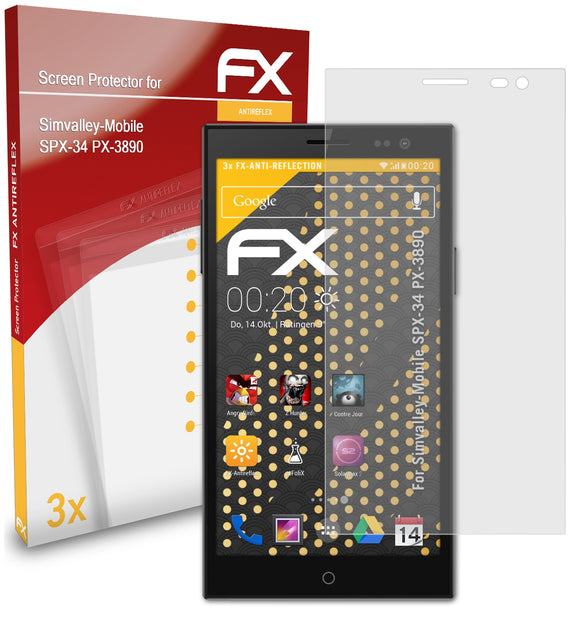 atFoliX FX-Antireflex Displayschutzfolie für Simvalley-Mobile SPX-34 (PX-3890)