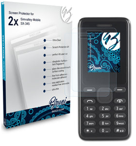 Bruni Basics-Clear Displayschutzfolie für Simvalley-Mobile SX-345