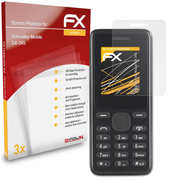 atFoliX FX-Antireflex Displayschutzfolie für Simvalley-Mobile SX-345