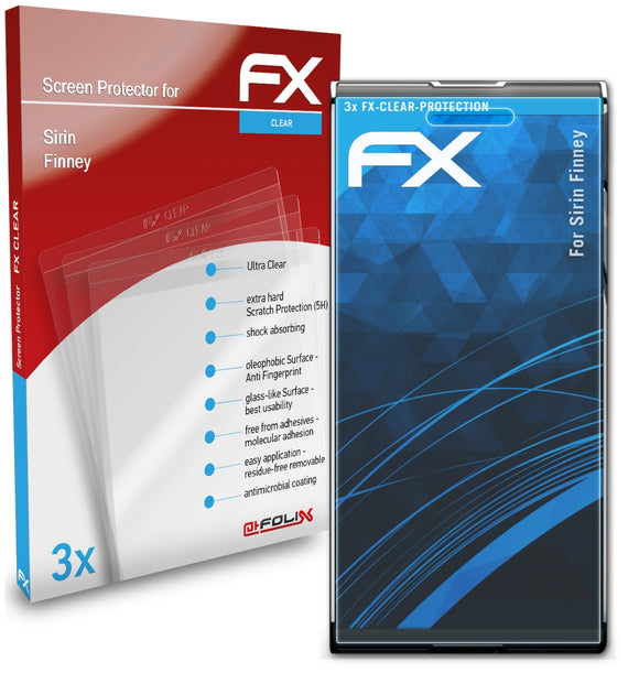 atFoliX FX-Clear Schutzfolie für Sirin Finney