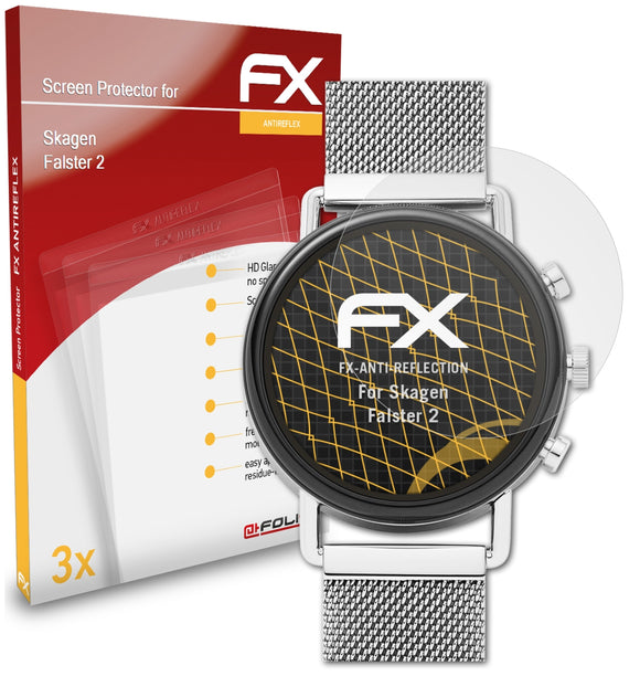 atFoliX FX-Antireflex Displayschutzfolie für Skagen Falster 2