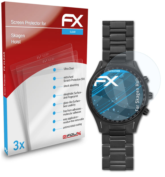 atFoliX FX-Clear Schutzfolie für Skagen Holst