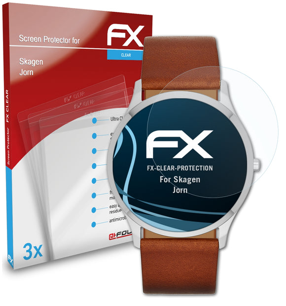 atFoliX FX-Clear Schutzfolie für Skagen Jorn