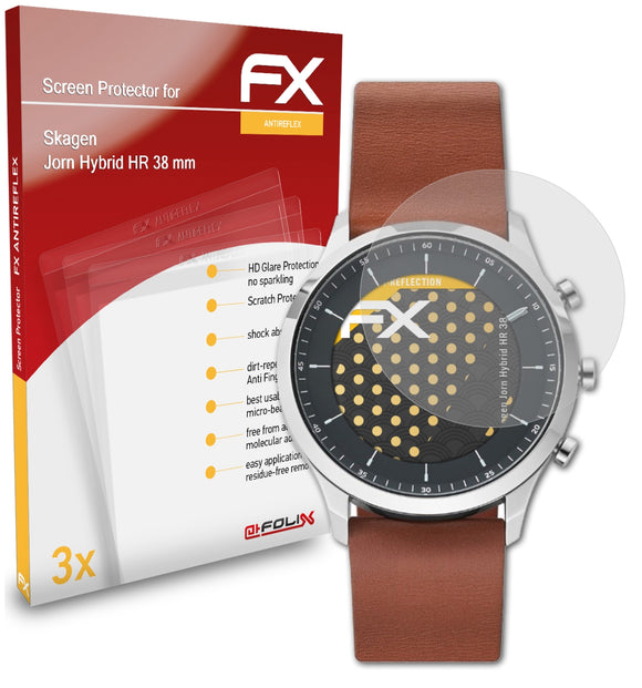 atFoliX FX-Antireflex Displayschutzfolie für Skagen Jorn Hybrid HR (38 mm)