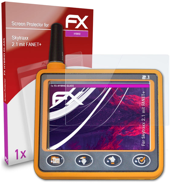 atFoliX FX-Hybrid-Glass Panzerglasfolie für Skytraxx 2.1 mit FANET+