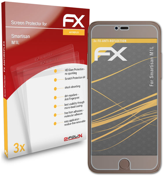 atFoliX FX-Antireflex Displayschutzfolie für Smartisan M1L