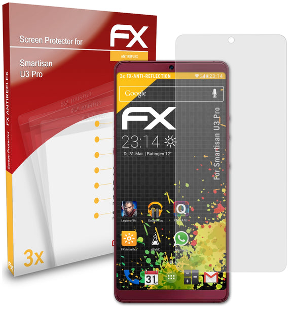 atFoliX FX-Antireflex Displayschutzfolie für Smartisan U3 Pro