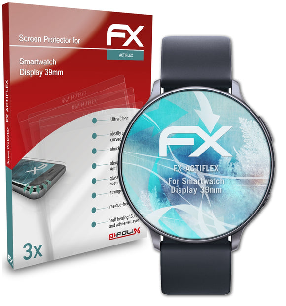 atFoliX FX-ActiFleX Displayschutzfolie für Smartwatch Display (39mm)