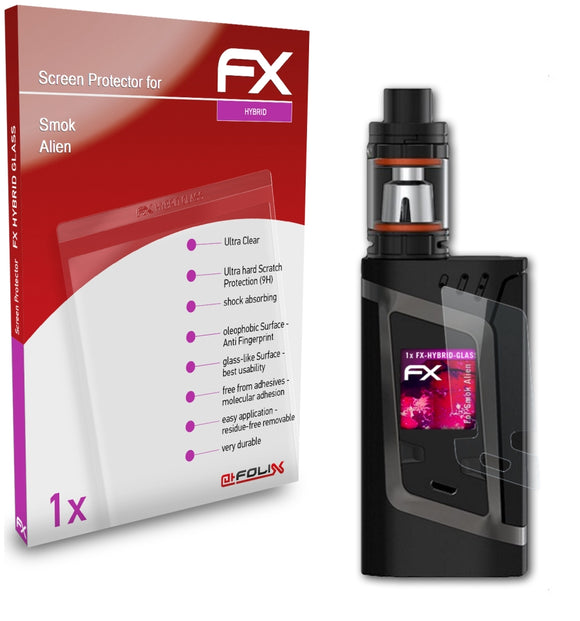 atFoliX FX-Hybrid-Glass Panzerglasfolie für Smok Alien
