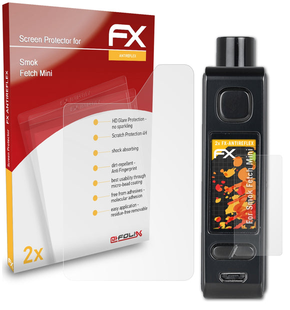 atFoliX FX-Antireflex Displayschutzfolie für Smok Fetch Mini