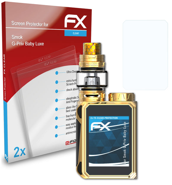 atFoliX FX-Clear Schutzfolie für Smok G-Priv Baby Luxe