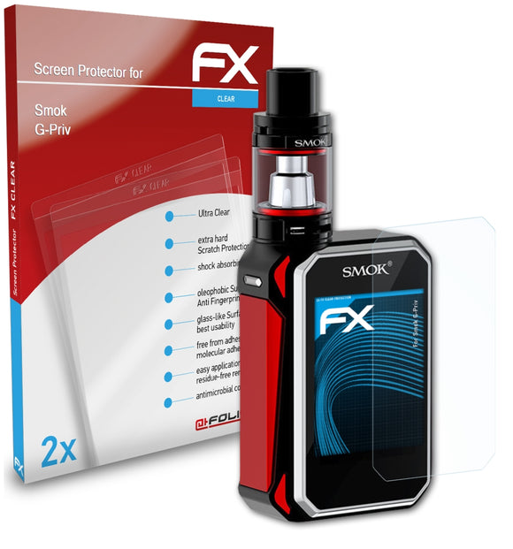 atFoliX FX-Clear Schutzfolie für Smok G-Priv