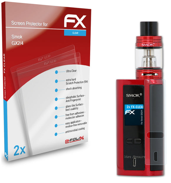 atFoliX FX-Clear Schutzfolie für Smok GX2/4