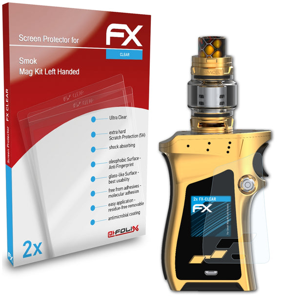 atFoliX FX-Clear Schutzfolie für Smok Mag Kit (Left Handed)