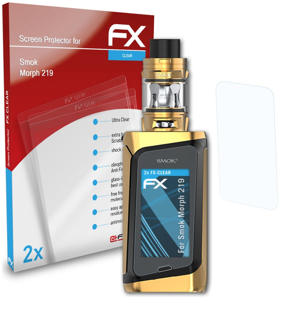 atFoliX FX-Clear Schutzfolie für Smok Morph 219