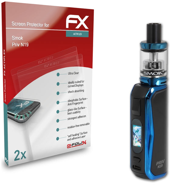 atFoliX FX-ActiFleX Displayschutzfolie für Smok Priv N19
