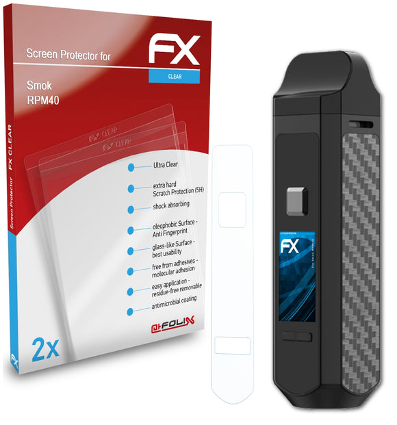atFoliX FX-Clear Schutzfolie für Smok RPM40