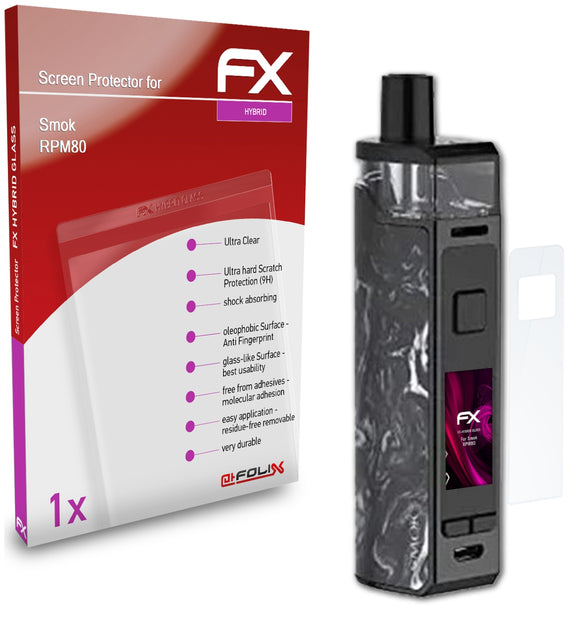 atFoliX FX-Hybrid-Glass Panzerglasfolie für Smok RPM80