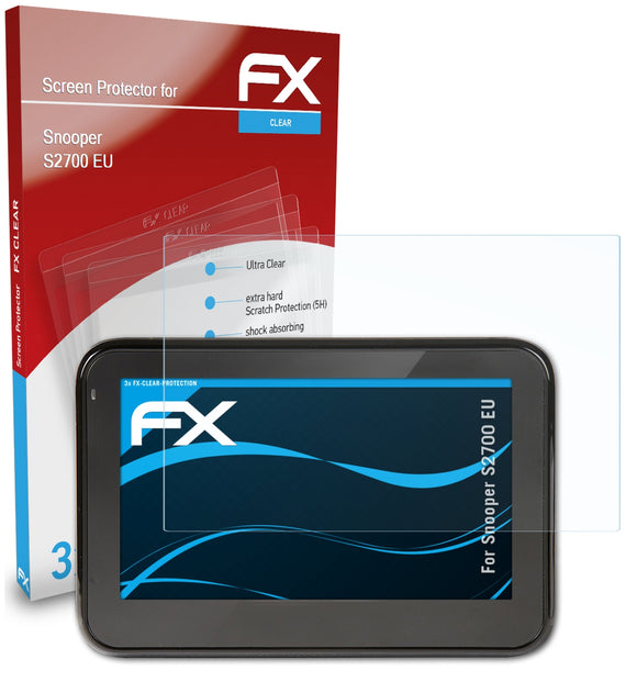 atFoliX FX-Clear Schutzfolie für Snooper S2700 EU