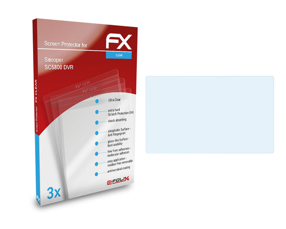atFoliX FX-Clear Schutzfolie für Snooper SC5800 DVR