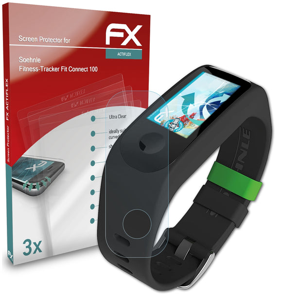 atFoliX FX-ActiFleX Displayschutzfolie für Soehnle Fitness-Tracker Fit Connect 100