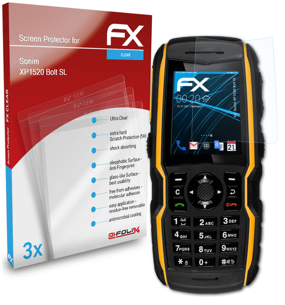 atFoliX FX-Clear Schutzfolie für Sonim XP1520 Bolt SL