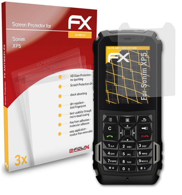 atFoliX FX-Antireflex Displayschutzfolie für Sonim XP5