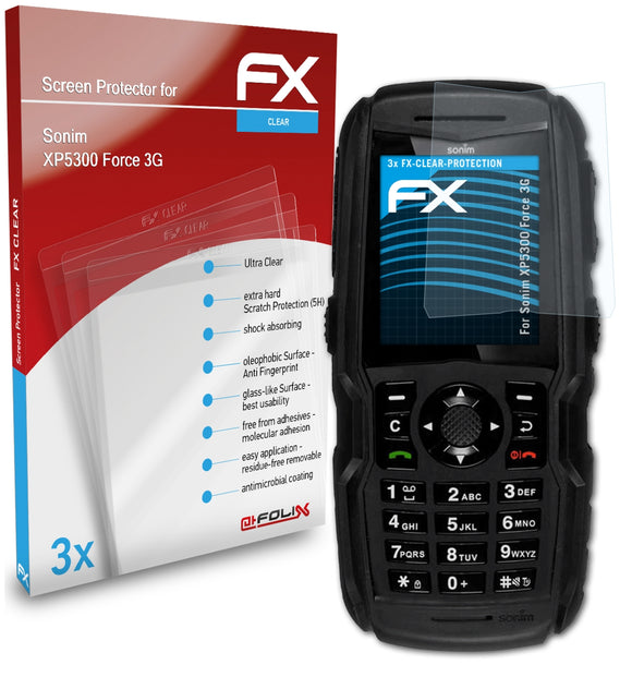 atFoliX FX-Clear Schutzfolie für Sonim XP5300 Force 3G