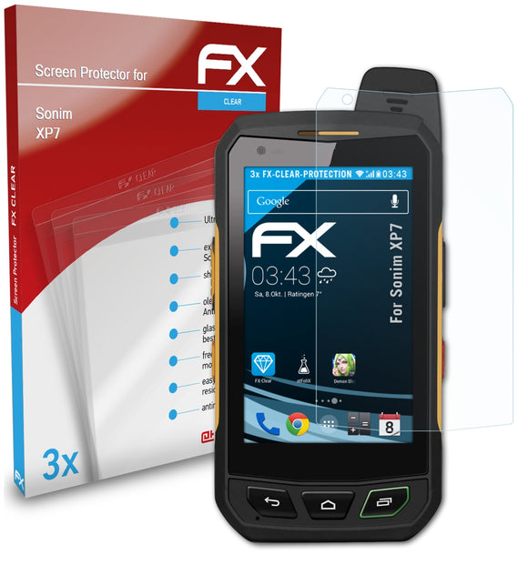 atFoliX FX-Clear Schutzfolie für Sonim XP7