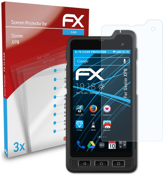 atFoliX FX-Clear Schutzfolie für Sonim XP8