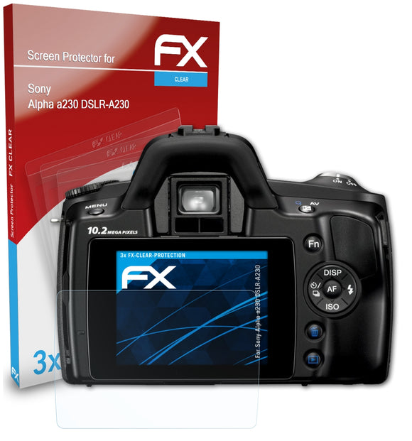 atFoliX FX-Clear Schutzfolie für Sony Alpha a230 (DSLR-A230)
