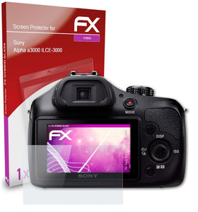 atFoliX FX-Hybrid-Glass Panzerglasfolie für Sony Alpha a3000 (ILCE-3000)