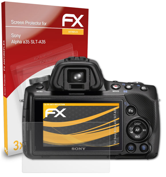 atFoliX FX-Antireflex Displayschutzfolie für Sony Alpha a35 (SLT-A35)