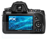Schutzfolie atFoliX kompatibel mit Sony Alpha a35 SLT-A35, ultraklare FX (3X)