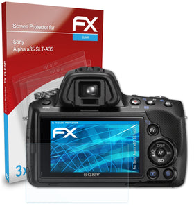 atFoliX FX-Clear Schutzfolie für Sony Alpha a35 (SLT-A35)